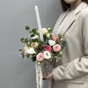 Настольная композиция в бокале со свечой Розовые сны